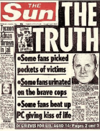 Image result for hillsborough disaster newspaper