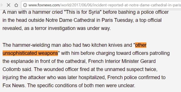 other unsophisticated weapons